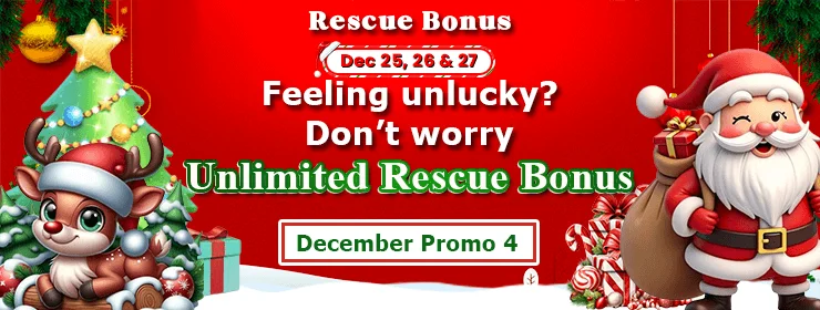 Feeling unlucky? No worries, enjoy unlimited rescue bonuses