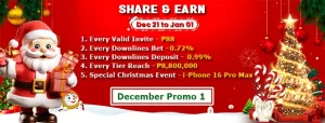 share and earn Christmas and new year promotions