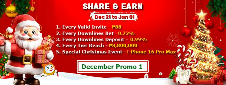 share and earn Christmas and new year promotions